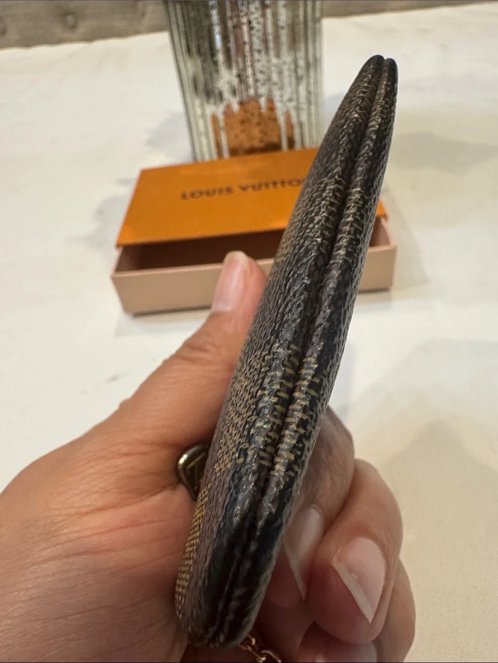 AuthenticLouis Vuitton Damier Ebene Key Cles